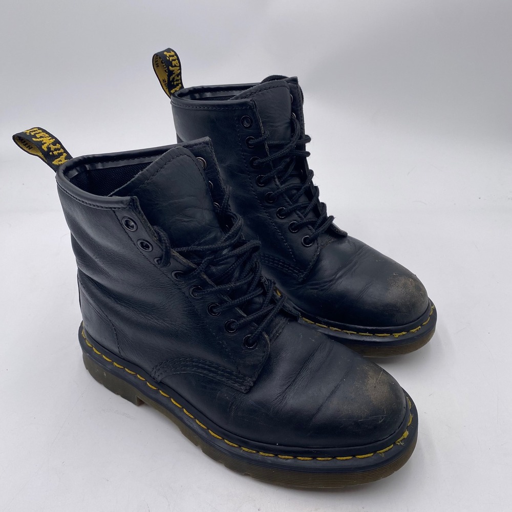 Dr. Martens 1460 Service Safety Shoe Boot Womens 7 Mens 6 Black Leather EH Rated